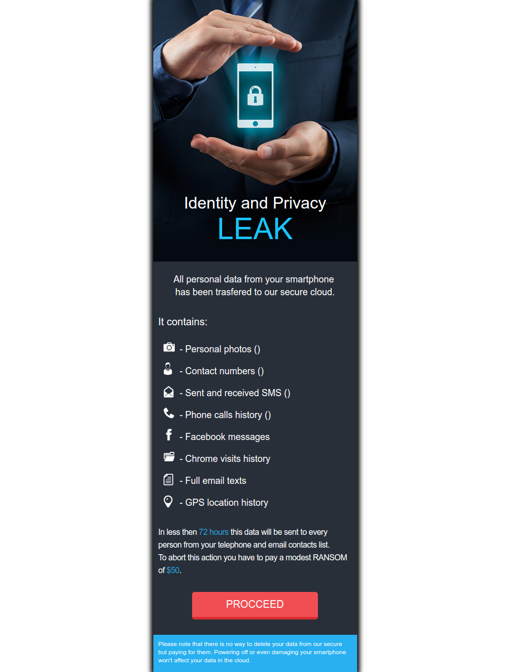 Mariolocker Ransomware LeakerLocker: Mobile Ransomware Acts Without Encryption | McAfee Blog