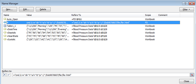 Figure 3- Named Manager and Auto_Open triggers