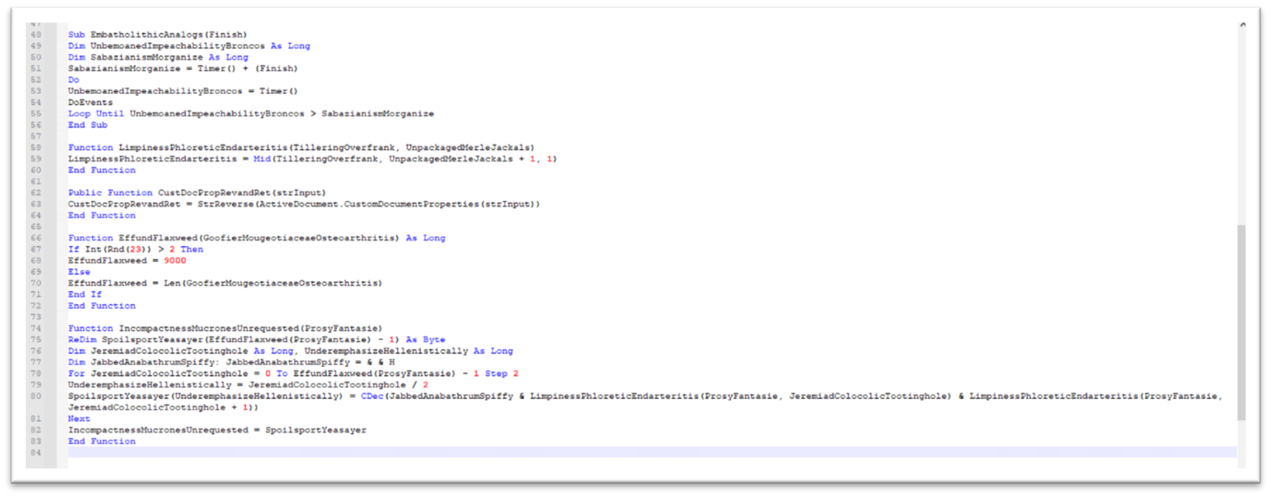 Figure 7- De-obfuscated VBA macro (stage 2)