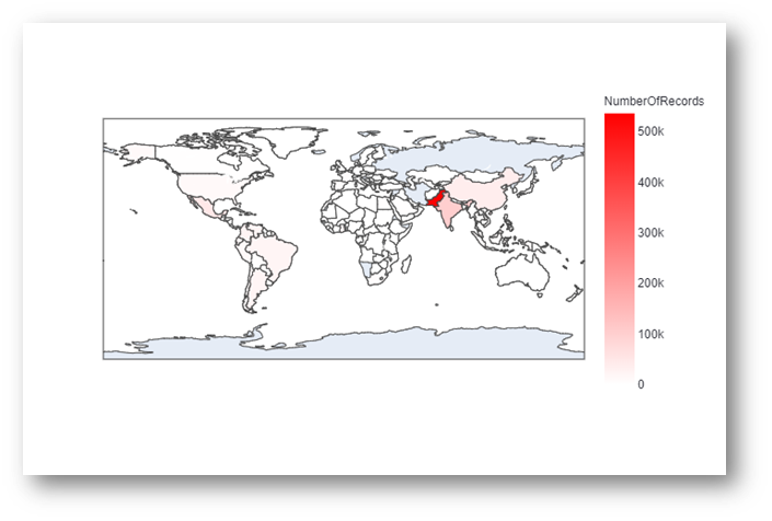 Figure 1 – Apr to May month geolocation of the LNK attacks