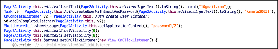 Figure 3. Main method to use Firebase API