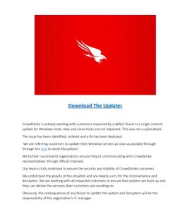 The Scam Strikes Back: Exploiting the CrowdStrike Outage | McAfee Blog