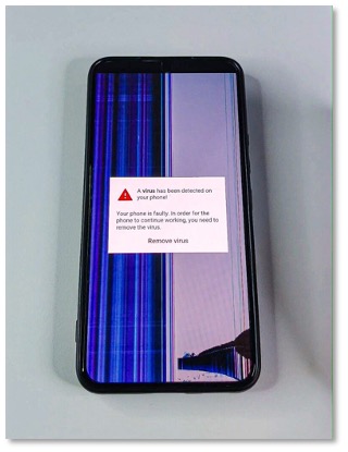 This is a form of scareware, an attack that frightens you into thinking your device is broken or infected with a virus