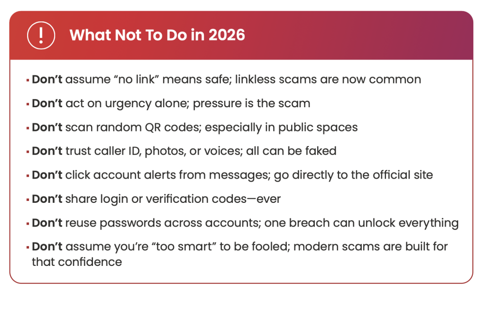 What not to do in 2026