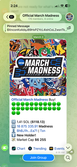 Example of a scam March Madness betting opportunity 
