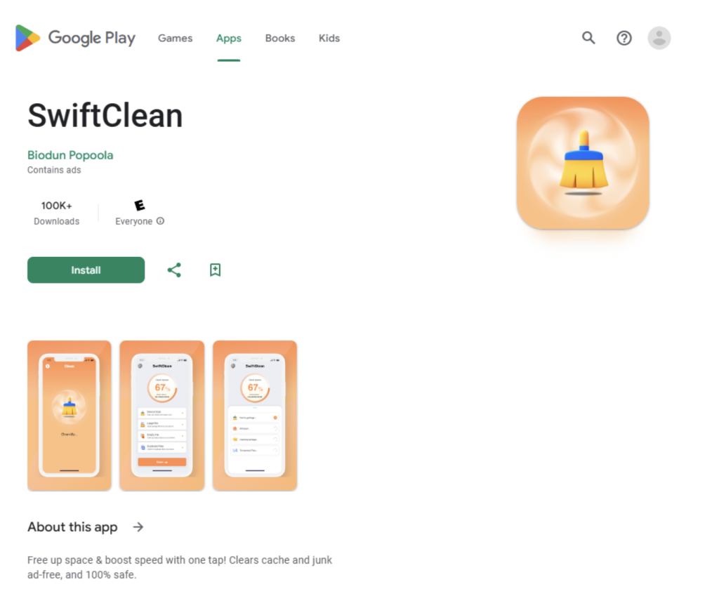 An example of one of the apps with hidden malware.
