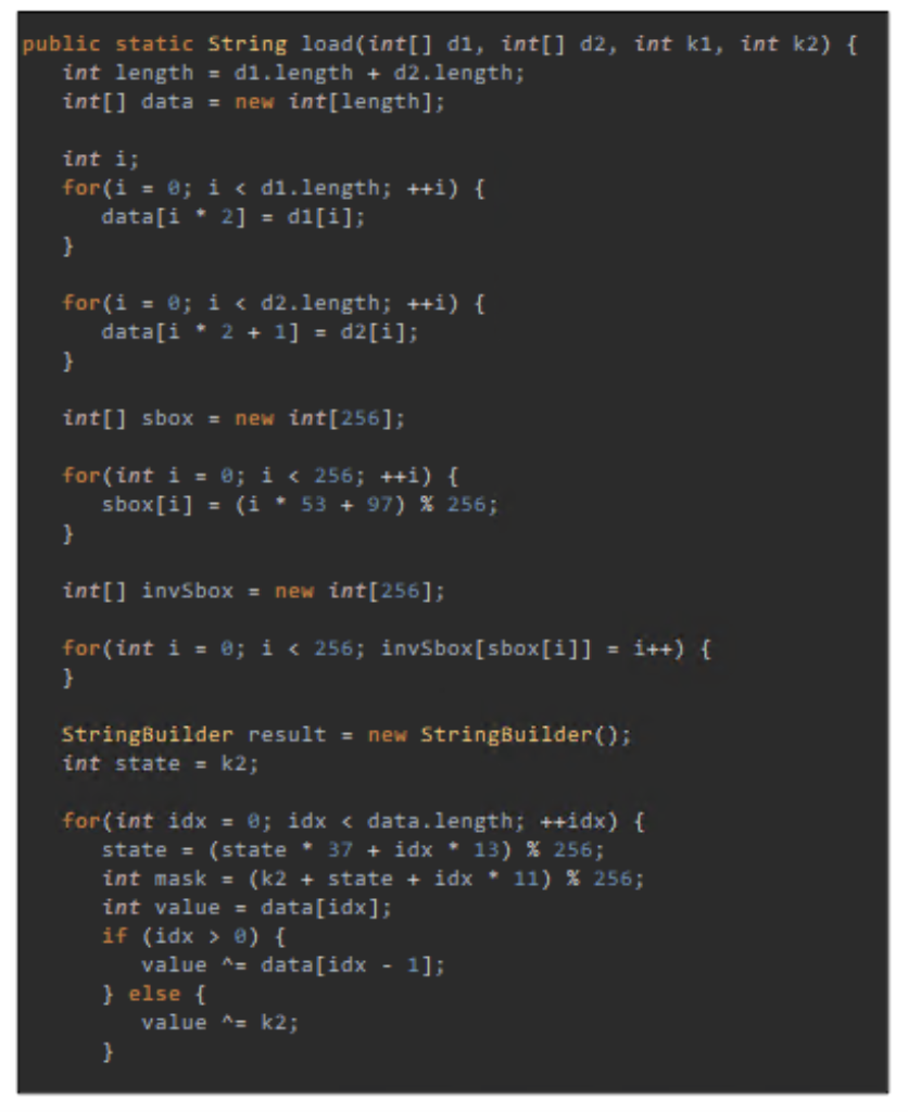 Figure 24: Custom string decryption function 