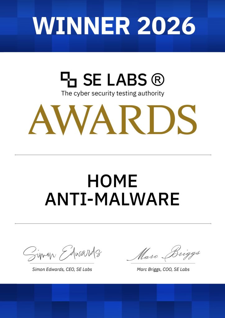 Certificate SE Labs Awards