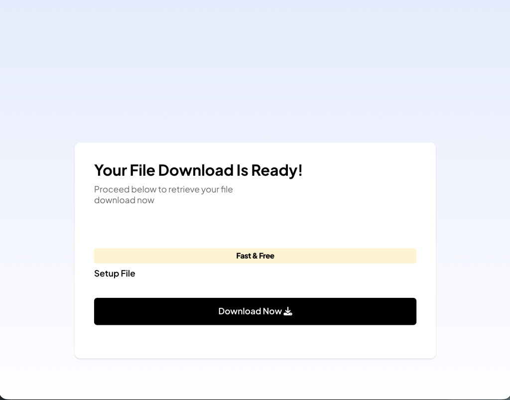 A popup claiming your download is ready