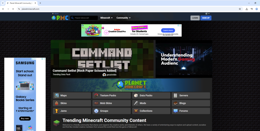 Figure 35: Planet Minecraft 