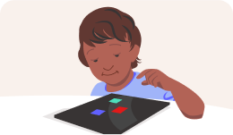  A child with tablet