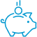 Icon of a piggy bank