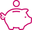 Icon of a piggy bank