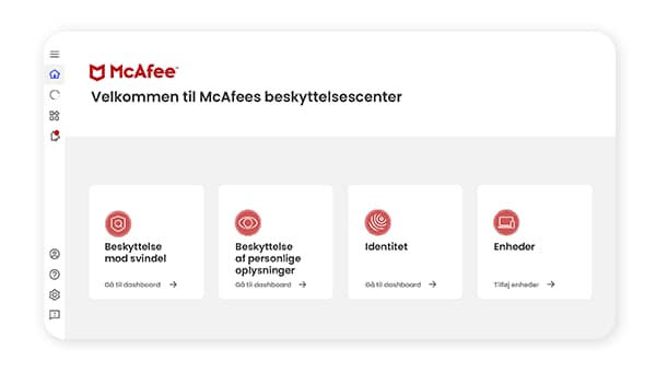 McAfees beskyttelsescenter