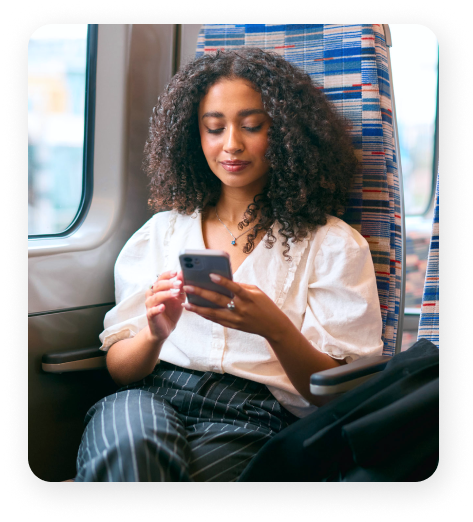 VPN hero image - person on mobile phone