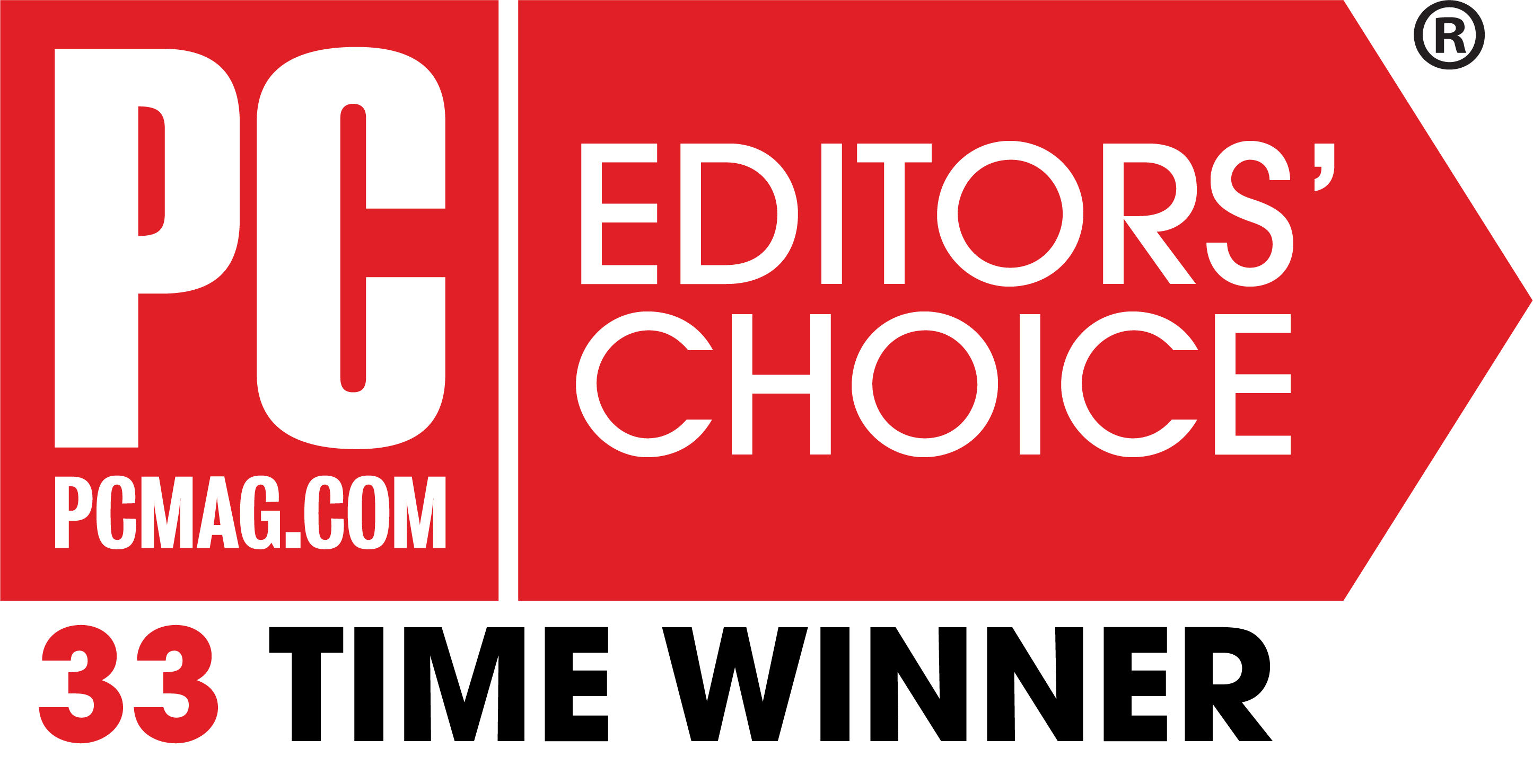 PC Mag Editor's Choice 33 Time Winner